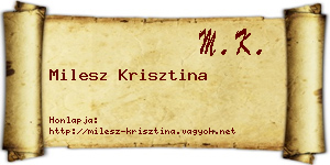 Milesz Krisztina névjegykártya