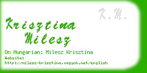 krisztina milesz business card